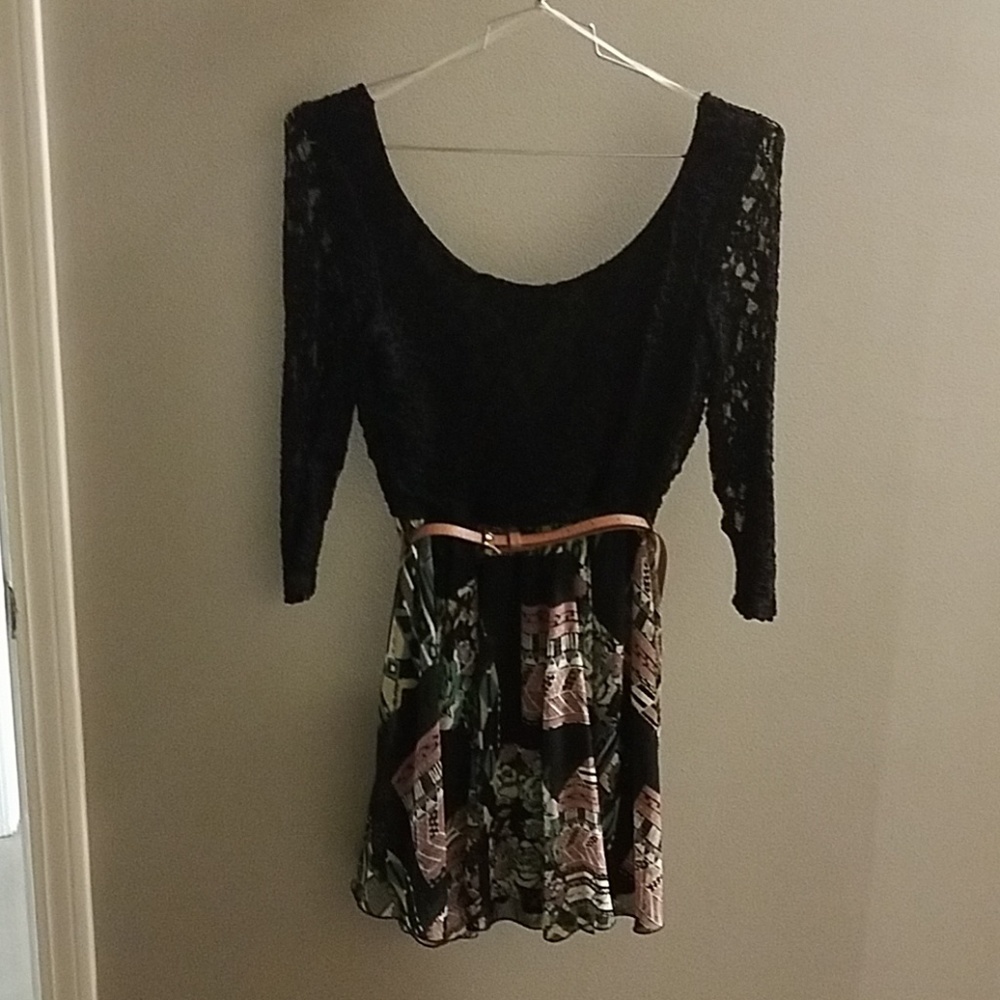 Trac black lace dress